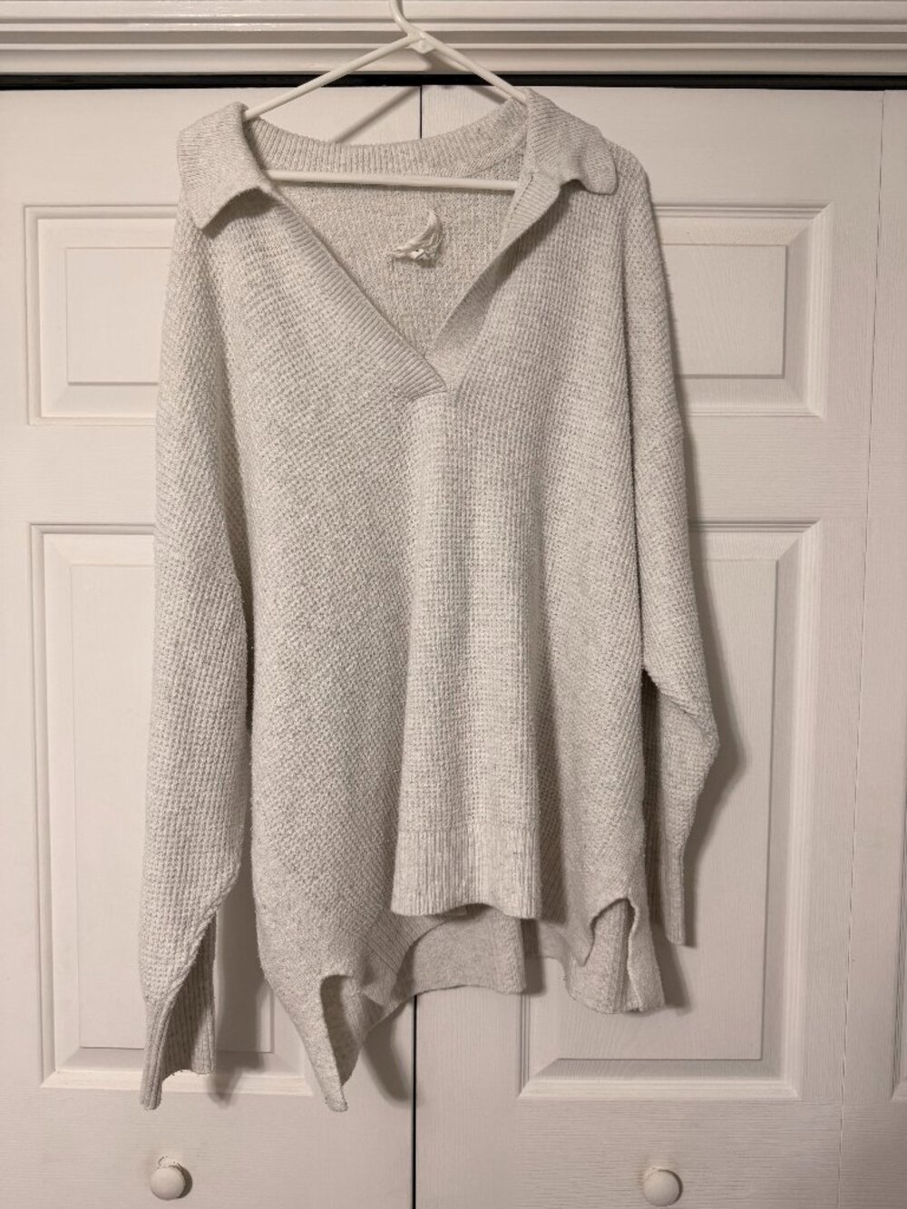 Aerie Oversized Waffle Knit Crew Neck